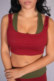 Spiced pumpkin Double-Layer organic cotton bra top