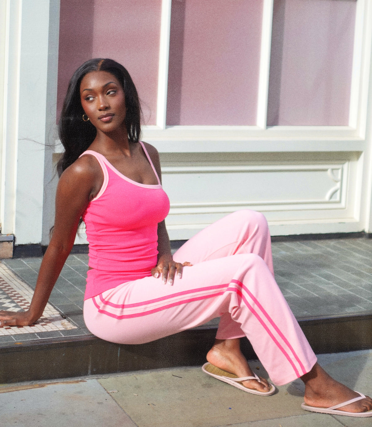 Strawberry milk Organic Cotton Pilates Trousers