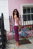 Ube latte organic cotton straight leg capris