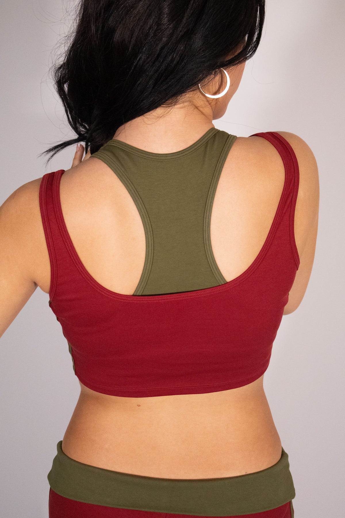 Spiced pumpkin Double-Layer organic cotton bra top