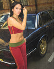 Spiced pumpkin Double-Layer organic cotton bra top