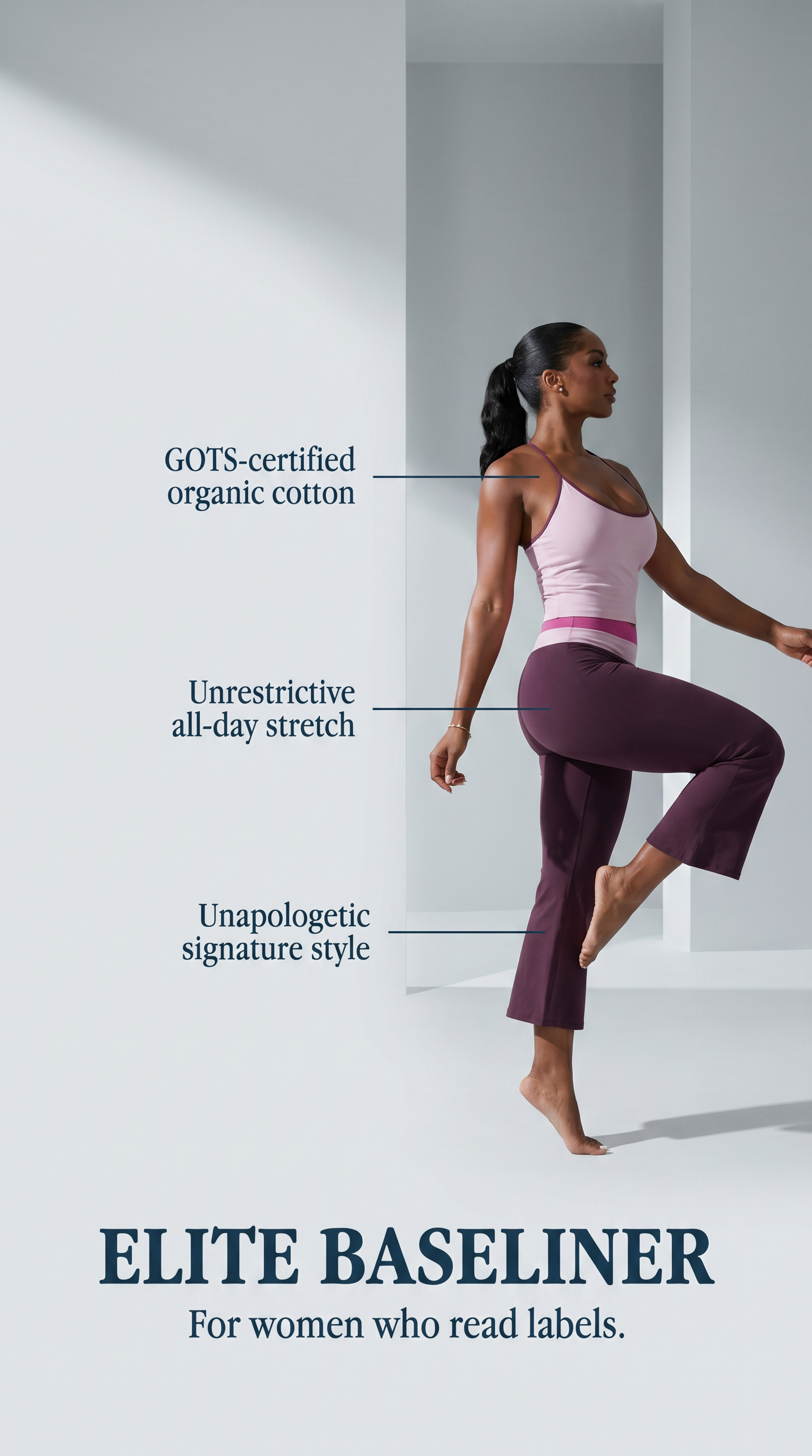 Still Pink Organic Cotton Capri leggings